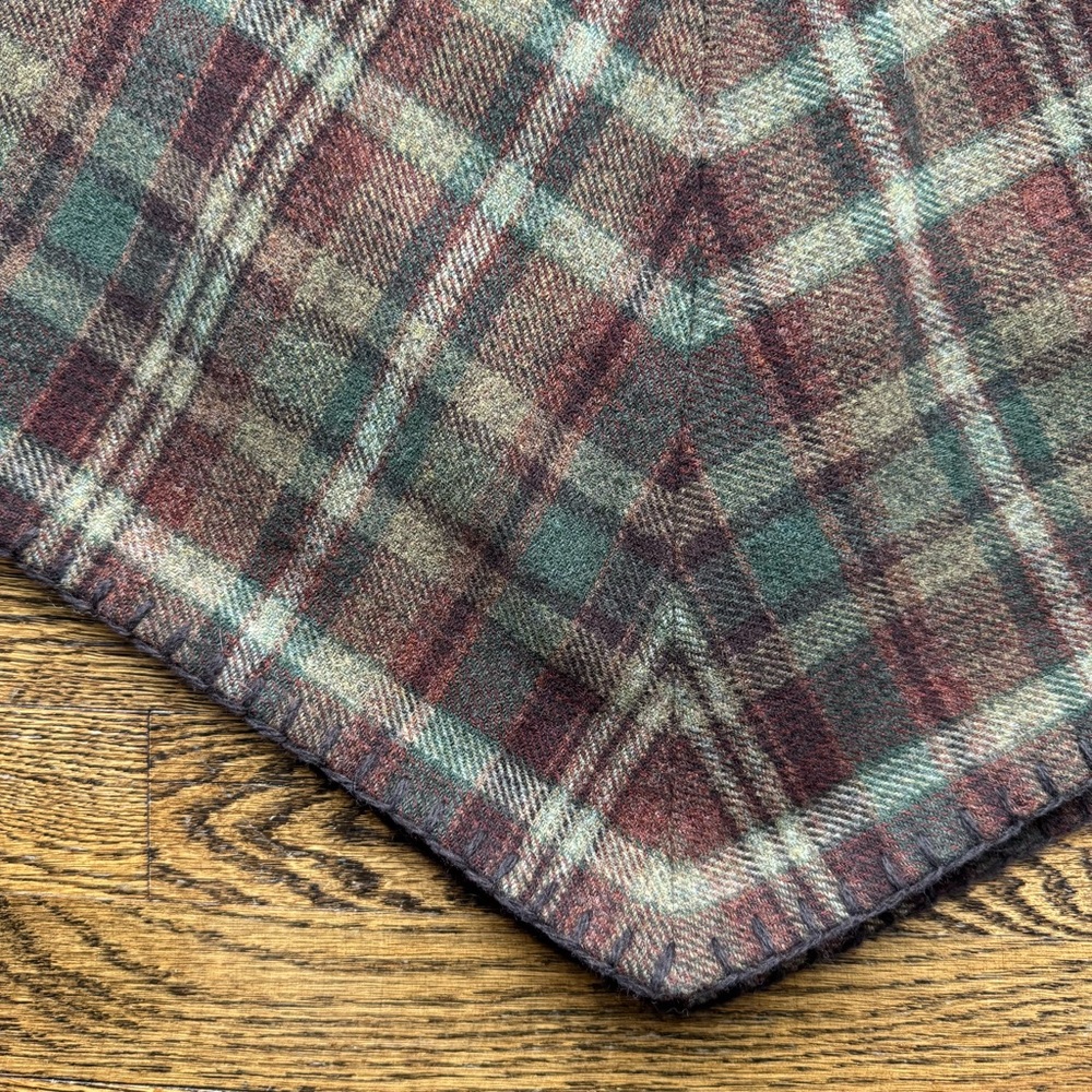 Ralph Lauren 100% Wool Vintage Green and Brown Plaid Skirt 10P - Picture 3 of 7